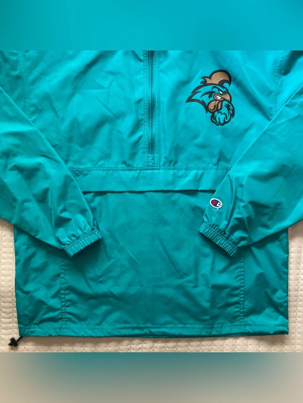 Coastal Carolina Chanticleers Champion Hooded Windbreaker Men’s Medium 1/2 Zip